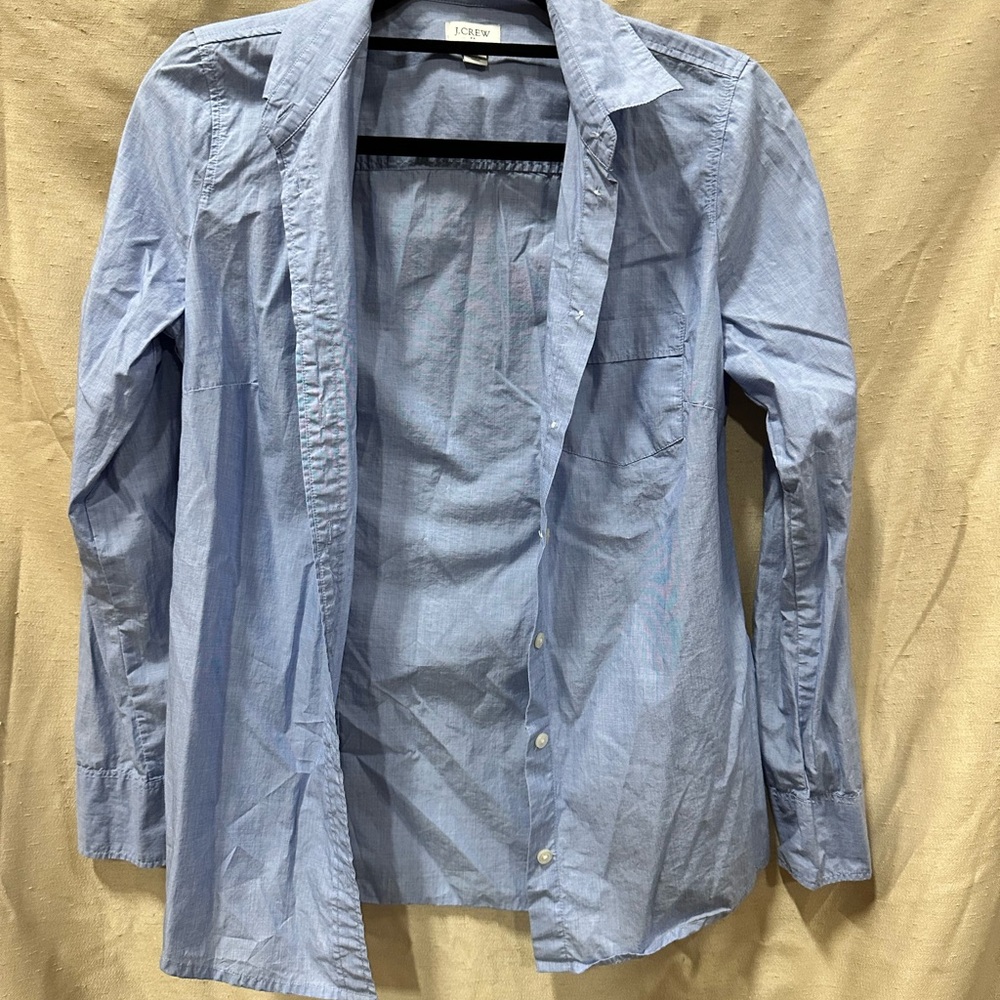 J. Crew Blue Casual Button Down Shirt